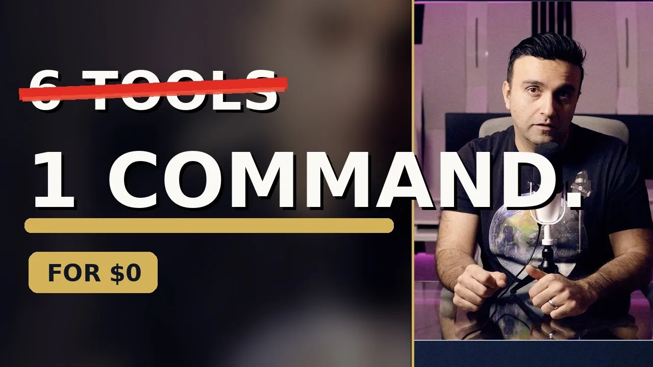 Thumbnail for They Automate YouTube With 6 Tools. I Use One Command.